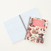 かわいいヴィンテージはシームレス ノートブック (内部)