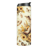 かわいいヴィンテージひまわり豚のパターン タンブラー (回転左)