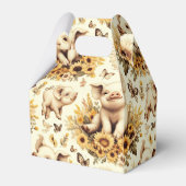 かわいいヴィンテージひまわり豚のパターン フェイバーボックス (裏面サイド)