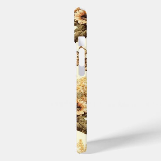 かわいいヴィンテージひまわり豚のパターン Case-Mate iPhoneケース (裏面 / 左)