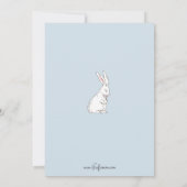 かわいいヴィンテージふわふわイースターバニーと卵 シーズンカード (裏面)