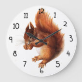 かわいいヴィンテージアカリス ラージ壁時計 (正面)