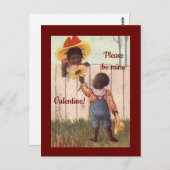 かわいいヴィンテージアフリカンバレンタインポストカード ポストカード (正面/裏面)