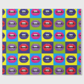 かわいいヴィンテージアポップ・アートのートエレガントおもしろいパターン ラッピングペーパー (フラット)