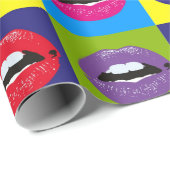 かわいいヴィンテージアポップ・アートのートエレガントおもしろいパターン ラッピングペーパー (ロールコーナー)