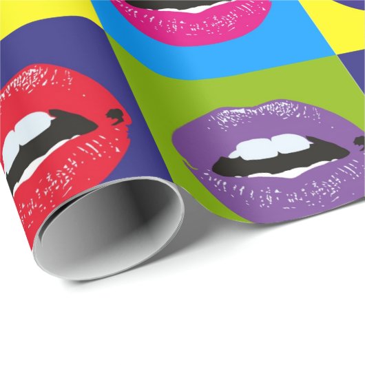 かわいいヴィンテージアポップ・アートのートエレガントおもしろいパターン ラッピングペーパー (ロールコーナー)