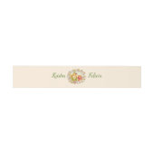 かわいいヴィンテージアールヌーボーLGBTQ二花嫁 招待状ベリーバンド (フラット)