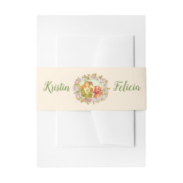 かわいいヴィンテージアールヌーボーLGBTQ二花嫁 招待状ベリーバンド