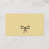 かわいいヴィンテージイエローブラックボウオムツラッフル エンクロージャーカード (裏面)