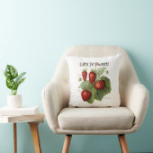 かわいいヴィンテージイチゴの品種の生活は甘い クッション (椅子)