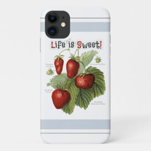 かわいいヴィンテージイチゴの品種の生活は甘い iPhone 11 ケース