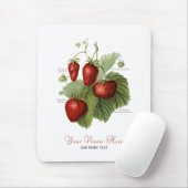 かわいいヴィンテージイチゴ品種あなたの名前を追加 マウスパッド (マウス)