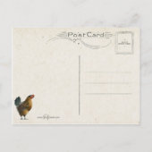 かわいいヴィンテージイースターエッグ、ヘン&チックス ポストカード (裏面)