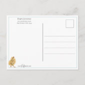 かわいいヴィンテージイースターチックスとパラソル ポストカード (裏面)