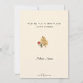 かわいいヴィンテージイースターチックスとレインボー シーズンカード (裏面)