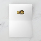 かわいいヴィンテージイースターチックスと花 シーズンカード (内部)