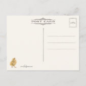 かわいいヴィンテージイースターチックスと蓄音機 ポストカード (裏面)