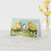 かわいいヴィンテージイースターチックス カード (黄色い花)