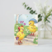 かわいいヴィンテージイースターチックス シーズンポストカード (スタンド正面)