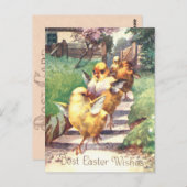 かわいいヴィンテージイースターチックス ポストカード (正面/裏面)
