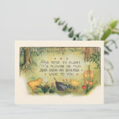 かわいいヴィンテージイースターチックス&春の花 シーズンカード (スタンド正面)