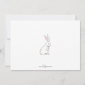 かわいいヴィンテージイースターバニーと電話 シーズンカード (裏面)