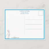 かわいいヴィンテージイースターバニー入り卵 ポストカード (裏面)