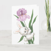 かわいいヴィンテージイースターバニー シーズンカード (正面)