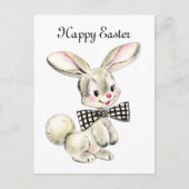 かわいいヴィンテージイースターバニー シーズンポストカード (正面)