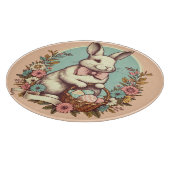 かわいいヴィンテージイースターバニー/卵/バスケット カッティングボード (角)