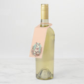 かわいいヴィンテージイースターバニー/卵/バスケット ボトルネックタグ (アングル)