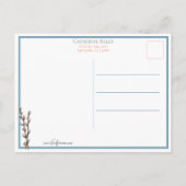 かわいいヴィンテージイースターラビット、少年、カート内の卵 ポストカード (裏面)