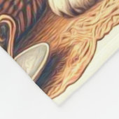 かわいいヴィンテージウェルシュコーギーカーディガン フリースブランケット (角)