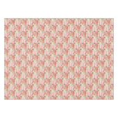 かわいいヴィンテージウォーターカラーカボンプキンレッドグリッターストライプ テーブルクロス (正面(横))