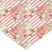 かわいいヴィンテージウォーターカラーカボンプキンレッドグリッターストライプ テーブルクロス (アングル)