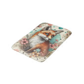 かわいいヴィンテージウォーターコロキツネ絵を描ズ バスマット (アングル)