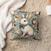 かわいいヴィンテージウサギ クッション (ブランケット)