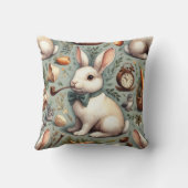 かわいいヴィンテージウサギ クッション (裏面)