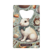 かわいいヴィンテージウサギ クレジットカード栓抜き (裏面)