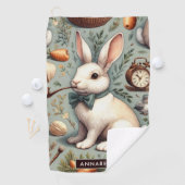 かわいいヴィンテージウサギ ゴルフタオル (インサイチュ)