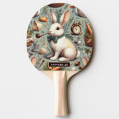 かわいいヴィンテージウサギ 卓球ラケット (裏面)