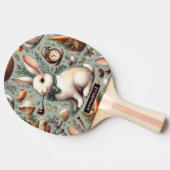 かわいいヴィンテージウサギ 卓球ラケット (横)