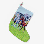 かわいいヴィンテージウマママベビー スモールクリスマスストッキング (正面 (吊り時))