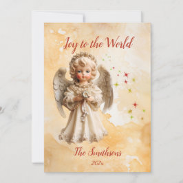かわいいヴィンテージエンジェルクリスマスカード シーズンカード