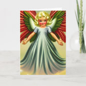 かわいいヴィンテージエンジェルクリスマス空白のイン シーズンカード (正面)