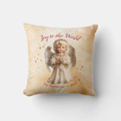 かわいいヴィンテージエンジェルクリスマス クッション (正面)