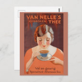 かわいいヴィンテージオランダホットティーオランダ ポストカード (正面/裏面)