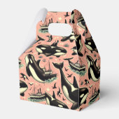 かわいいヴィンテージオルカパターン フェイバーボックス (裏面サイド)