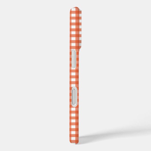 かわいいヴィンテージオレンジギンガムプレイドパーソナライズされた Case-Mate iPhoneケース (裏面 / 右)