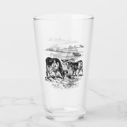 かわいいヴィンテージカントリーカウグラス タンブラーグラス (裏面)